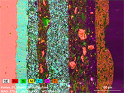 Elementverteilungsbilder mit REM EDX Mapping